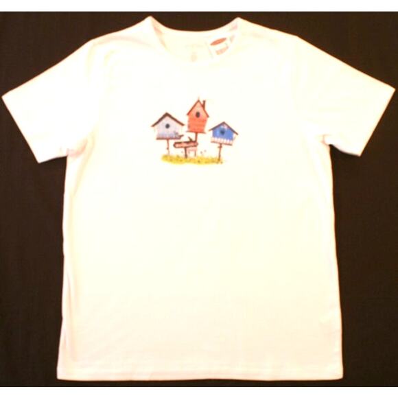 Northern Reflections XS T-Shirt Birdhouses White NOS/wTag - Picture 1 of 3